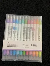 Rotuladores de arte uso didáctico, 12 Uds., rotuladores de doble cabeza de 12 colores, resaltador de cuenta, diario, decoración, marcador de colores Pastel, bolígrafos de notas