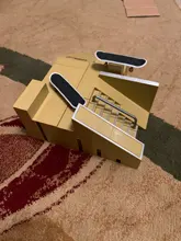 Mini Tabla de Patinaje con los dedos de aleación, juguetes de combinación monopatín para niños, pista de rampa, juego de juguetes educativos para niños, regalos de cumpleaños