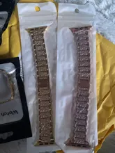 Correa de diamante para Apple Watch SERIE DE gomillas 6, 5, 4, 3, 2, 1, mujer, iWatch 6, 44MM, 40MM, 42MM, 38MM, pulsera de acero inoxidable