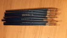 10 unids/set bien delgada línea de gancho de Nylon pluma pincel para pintura de arte dibujo #0 #00 #000 acuarela arte material de pintura