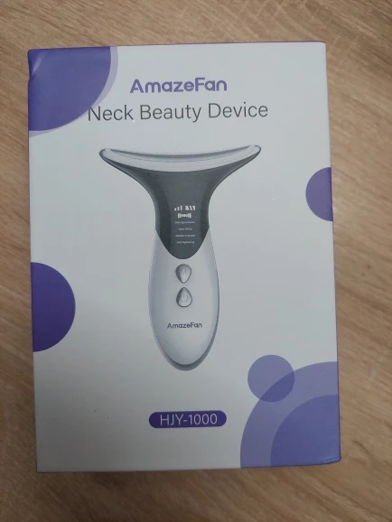 Отзыв о товаре AmazeFan Против морщин на шее Подтяжка для лица и шеи Устройство красоты Светодиодная фотонная терапия Уход за кожей EMS Затянуть шеи Массажер Ум... от пользователя L***a