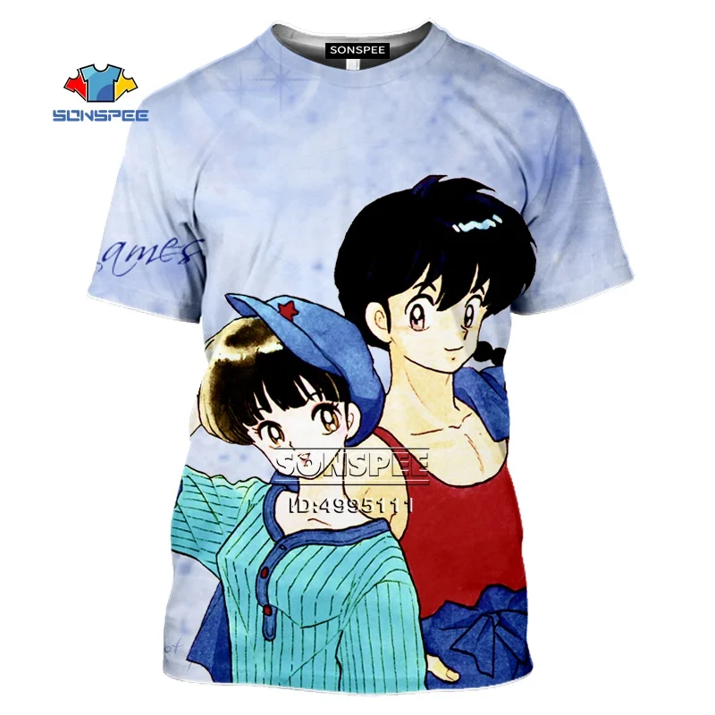 Футболки SONSPEE с японским аниме Ranma 1/2 Tendou Akane 3D принтом мужская и женская футболка