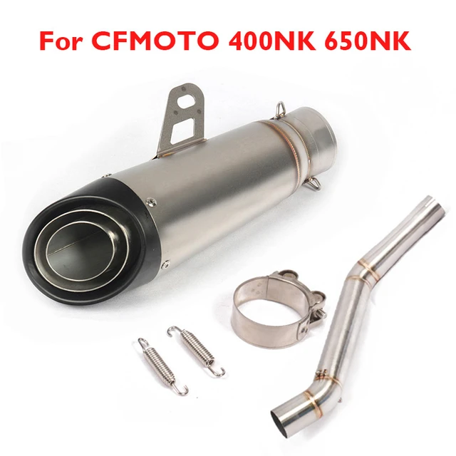 Système d'échappement pour moto CFMOTO 400NK 650NK, embout de silencieux,  Tube central à maillons - AliExpress