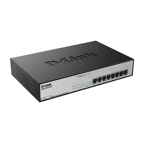 Настольный коммутатор D-Link DGS-1008MP 16 Гбит/с LAN 140 Вт черный