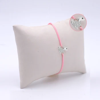 

Handmade Pink Women Silver Bangle Skybco0874