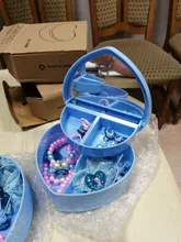 Conjunto de collar y pulsera de princesa Elsa para niños y niñas, caja de regalo de joyería con pinza para el pelo de Frozen 2, regalo de Navidad y vacaciones