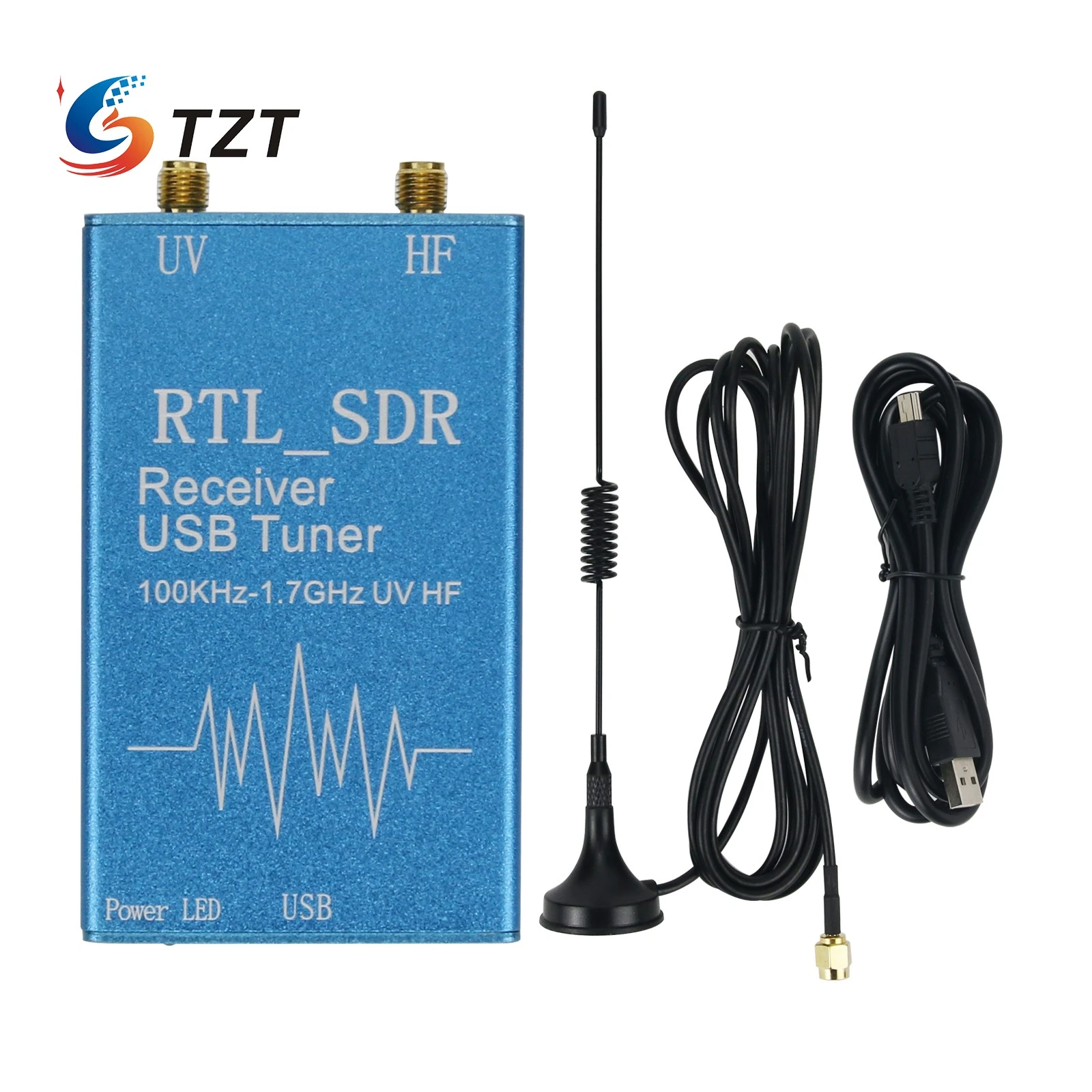 TZT 820T/820T2 For RTL SDR Receiver USB Tuner 100KHz 1.7GHz UV HF ...
