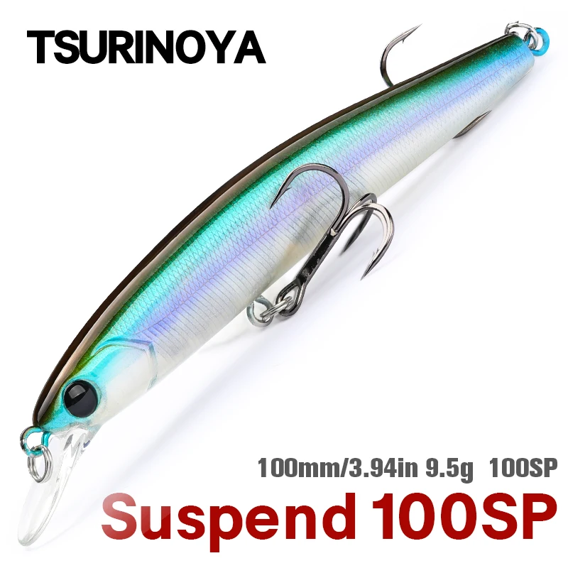 

TSURINOYA NEW Suspending Minnow Fishing Lure DW70 100SP 100mm 9.5g Artificial Swimbait Wobbler Jerkbait Pike Bass Lure Crankbait