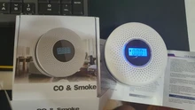 Detector de humo combinado, Detector de monóxido de carbono con pantalla, con batería, Sensor de alarma