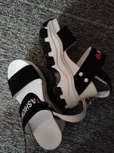 Moipheng-Sandalias de plataforma para mujer, zapatos de tacón alto y grueso con cuña, punta de pez, color rojo, novedad de verano de 2021