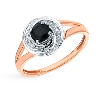 

Gold ring with sapphires and diamonds sunlight sample 585