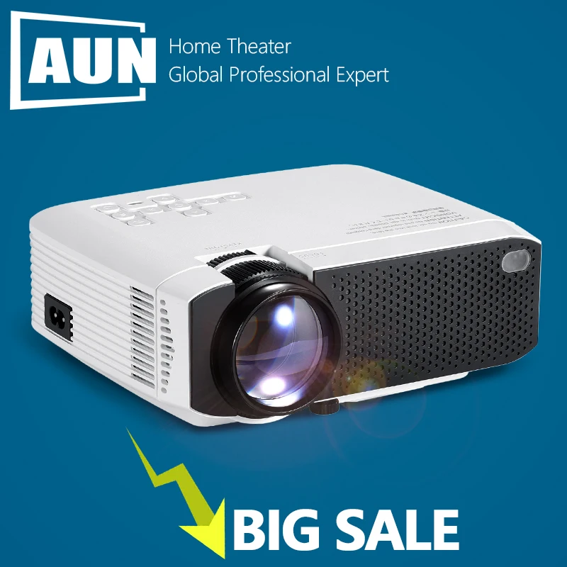 AUN 2020 новейший мини светодиодный проектор D50/s | 1280x720 Портативный видео проектор, полный HD1080p поддержка для домашнего кинотеатра | 3D HDMI VGA AV SD|Проекторы для домашнего кинотеатра|   | АлиЭкспресс
