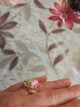 Joyería de estilo Retro dorado para mujer, anillo pintado a mano con aceite, joyería