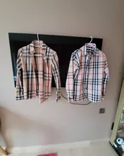 Camisa informal de moda para mujer, camisa de gasa con solapa y manga larga con estampado de labios, a cuadros, nueva de 2020