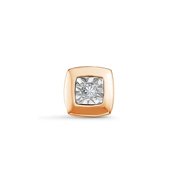 

585 sterling gold pendant with stones: Diamond
