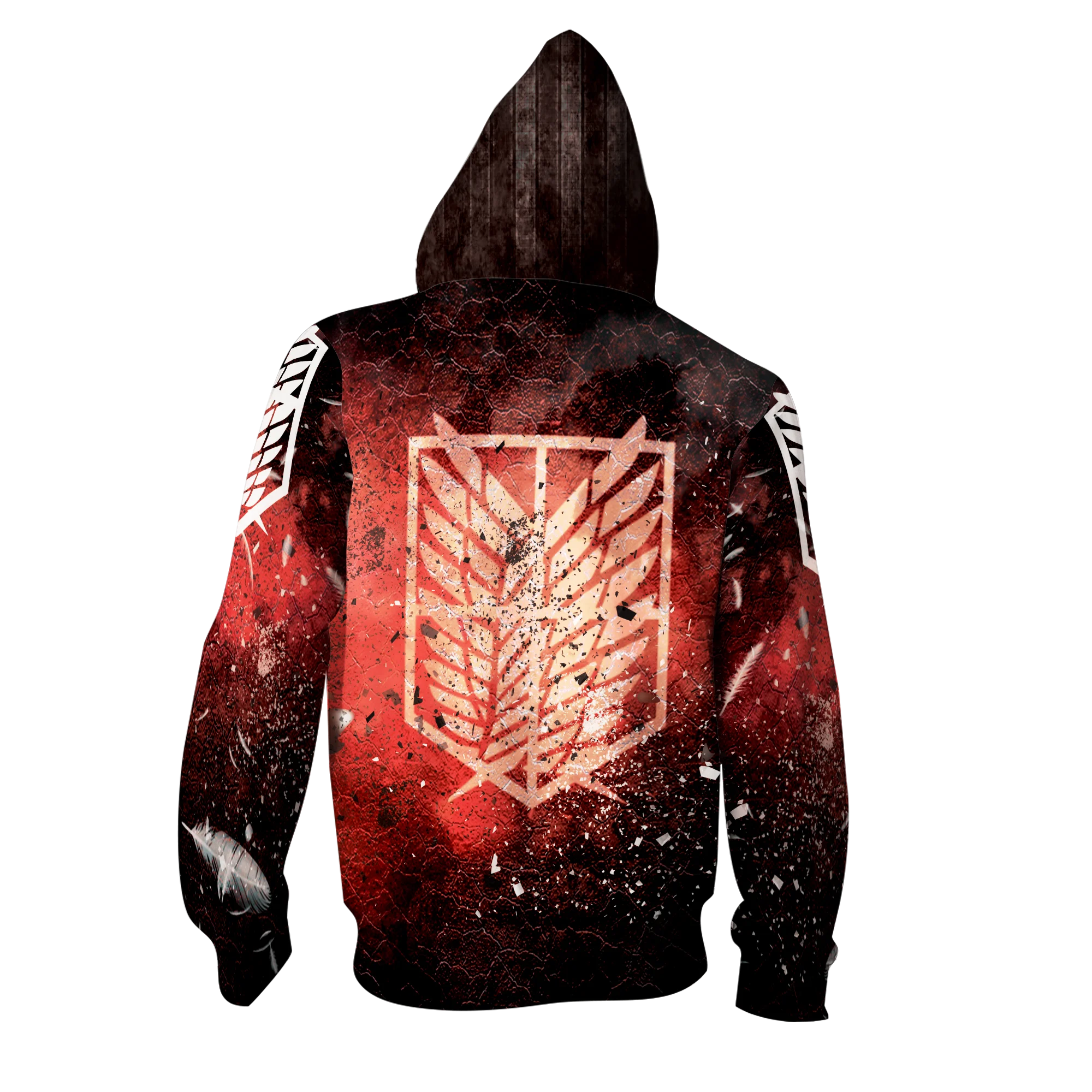 Горячая новинка Mikasa Вдохновленный высокой четкости 3D принт атака на Титанов аниме косплей толстовка на молнии
