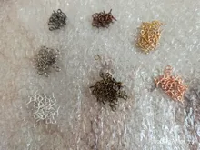 200 unids/lote pequeño Mini ojo Pins eyepin ganchos ojales tornillo roscado 8 colores cierres ganchos DIY joyería hacer accesorios