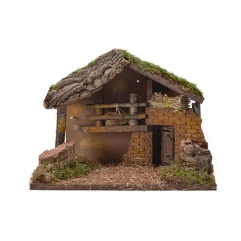 

House for BELEN with LED and Moss 30X17X21CM