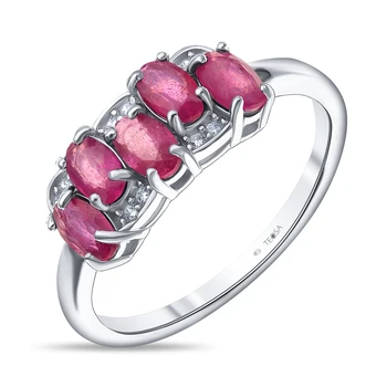 

Silver ring with Ruby and Ruby Nat. (h)