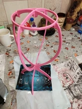 Alileader-soporte para pelucas de plástico para cabeza de maniquí peluca plegable soporte para pelucas
