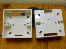 Junction-Box Socket Switch Outfit External Baking 86-Type Flame-Retardant Black Pvc/abs