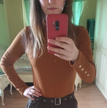 Acanalado liso de punto negro gris mujer mono O cuello de manga larga de las mujeres de Otoño de 2021 invierno mantener caliente caqui de cuerpo Sexy