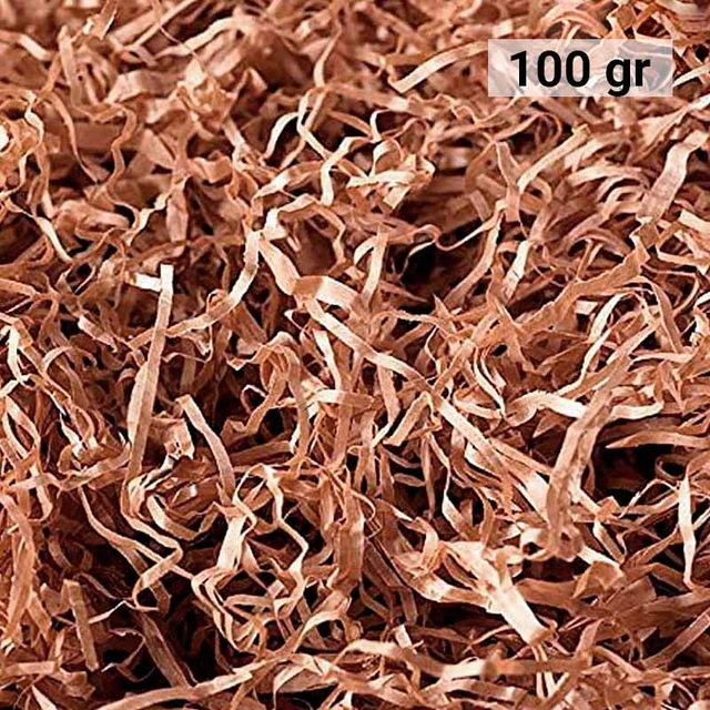 100 Grammes Papier Déchiqueté, Shredded Papier Kraft Raffia Remplissage,  Panier Cadeau de Remplissage Remplir des Fournitures