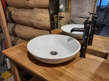 Basin Faucets Vessel Water-Tap Bathroom Sink Tall Brass Bamboo Black Retro Single-Hole