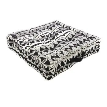 

Floor cushion 100% cotton print DJERBA 40x40cm-Black