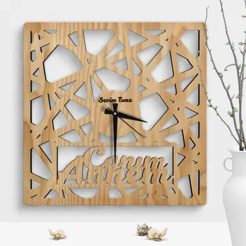 

Personalized Dear Mom Design Large Wooden Wall Clock-Model 1-12