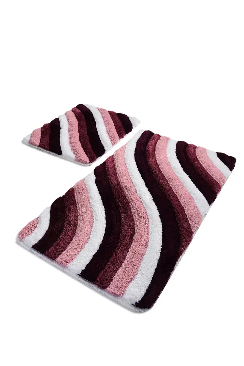 Коврики для ванной нескользящие Противоскользящие коврики Нескользящие противоскользящие красочные фиолетовые 2'Li набор 60X100 см-50X60 см