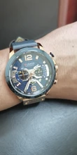CURREN-Reloj de pulsera deportivo de lujo para hombre, cronógrafo de cuero de moda, con fecha