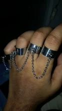 Anillos Punk de Hip Pop para mujer, cadena ajustable multicapa, cuatro anillos abiertos para dedos, anillos giratorios de aleación para mujer, regalo de fiesta