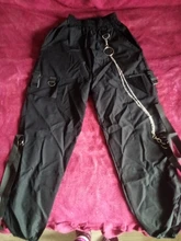 Las mujeres pantalones de carga 2021 pantalones Harem moda Punk bolsillos pantalón Jogger con cadena Harajuku elásticos alta cintura moda de calle