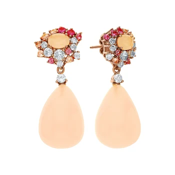 

Silver earrings with cubic zirconium sunlight sample 925