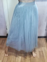 OHRYIYIE-falda de tul Vintage para mujer, faldas de malla de cintura alta elástica, largo plisado, para primavera y verano, 2021