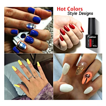 

2020 New Package Nail Gel Varnish 8ml Color Gel Polish Soak Off UV LED Gel Nail Polish No Wipe Top Coat Primer Base Coat