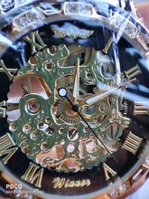 Winner-Reloj de pulsera para hombre, transparente, brillante, movimiento de engranaje, masculino