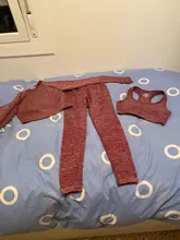 Conjunto de Yoga sin costuras para mujer, ropa deportiva de entrenamiento, gimnasio, Top corto de manga larga, Leggings de cintura alta, trajes cortos, 2/3/5 Uds.