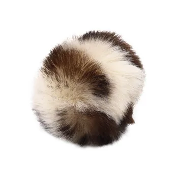 

Ar528 pompon artificial fur, leopard, 5 cm 2 pcs/pack (white-brown)