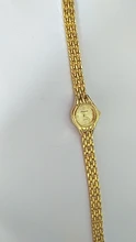 Mujer reloj de pulsera de Mujer de oro Relojes pequeño Dial cuarzo ocio reloj Popular reloj de pulsera hora Mujer damas elegante Relojes