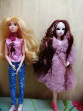 1 Pcs Handmade High Quality Doll Coat Dress Fur Clothes for Barbie Doll Winter Wear Leopard