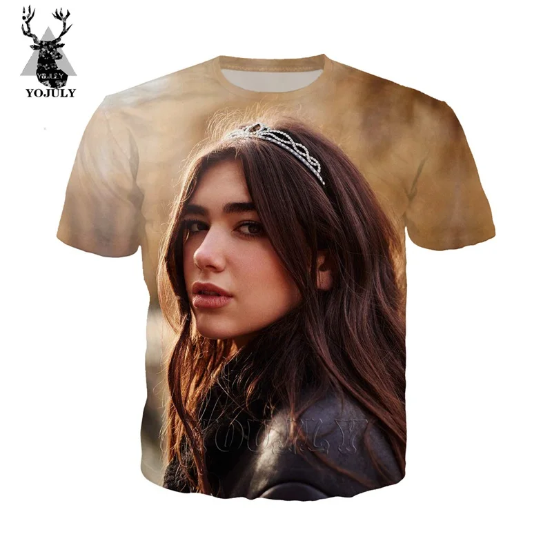 3 Горячая Dua Lipa Футболка белая Женская Уютная 3d печать harajuku футболки модные хип-хоп Уличная одежда с круглым вырезом Топы странные вещи A107 - Цвет: 3