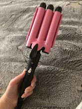 Rizador de pelo profesional de cerámica, rizador de pelo de Triple barril, herramientas de estilismo