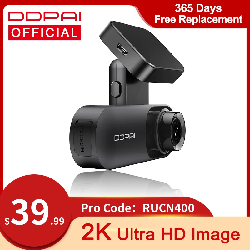 DDPAI Dash Cam Mola N3 1600P HD GPS Vehicle Drive Auto Video DVR 2K Smart Connect Android Wifi  Car Camera Recorder 24H Parking