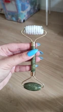 Rodillo masajeador Facial de piedra de Jade Natural, conjunto de rascador de Gua Sha verde, herramientas adelgazantes de belleza, 2 unidades