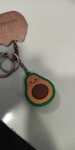 1pc de simulación nueva fruta de aguacate en forma de sonrisa llaveros de juguete aguacate clave cadenas de moda regalos de cumpleaños