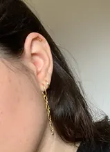 ROXI Ins-Pendientes largos redondos de geometría para mujer, aretes de pisapapeles, Piercing, joyería de plata de ley 925, aretes