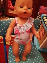 Traje de baño de moda para bebé recién nacido, accesorios de ropa de muñeca de 17 pulgadas y 43cm, regalo de cumpleaños