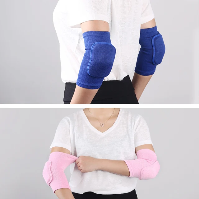 Elastic Elbow Pads Thickened Sponge Elbow Knee Protectors Guard Basketball Volleyball Sport Arm Sleeve Pad Adults Children 4